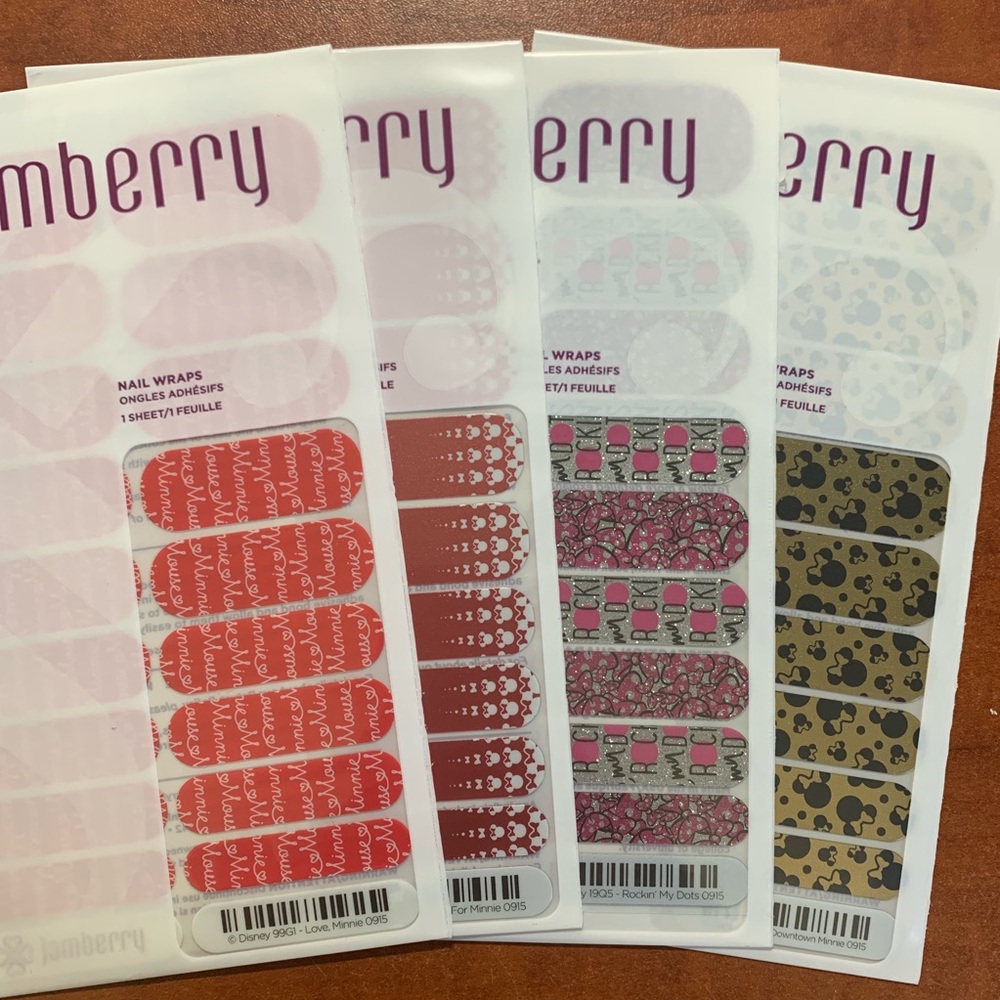 Jamberry Minnie Mouse Set of 4 Full Sheets!